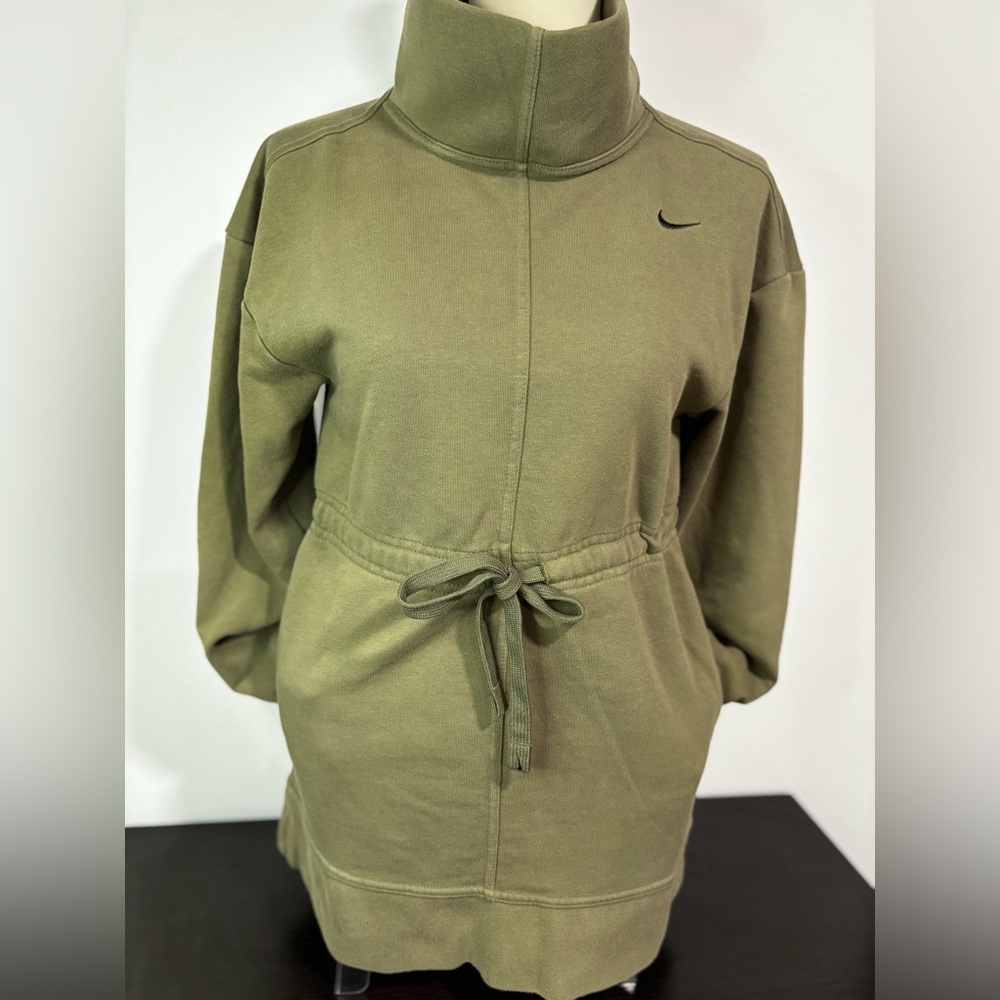 Nike Dri Fit Sweater Women’s Tunic Olive Green Pullover- Size XS